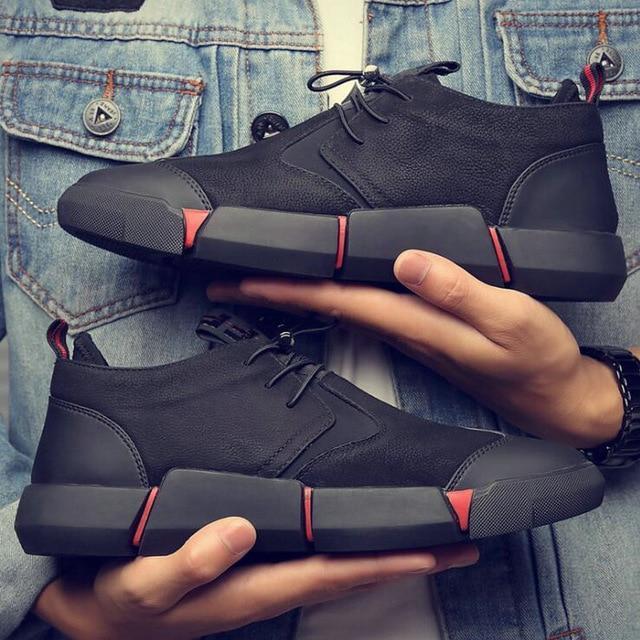 Leather shoes for men , trendy shoes, British casual shoes