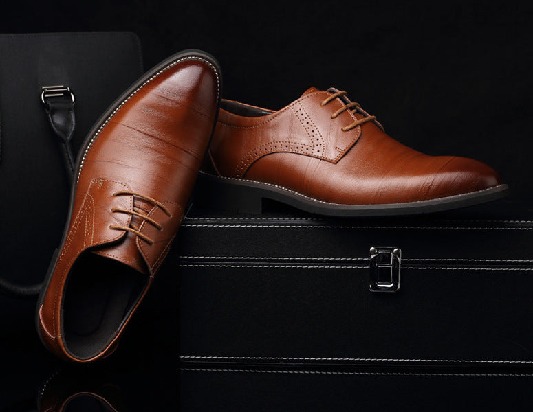 Men leather shoes business shoes large size men casual shoes