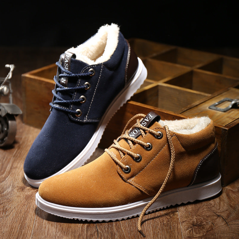 The winter Men casual shoes breathable shoes 1200 British tide scrub and cotton shoes