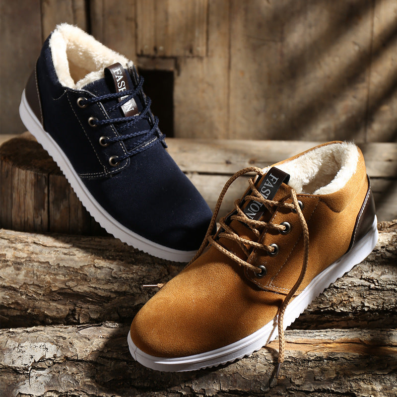 The winter Men casual shoes breathable shoes 1200 British tide scrub and cotton shoes
