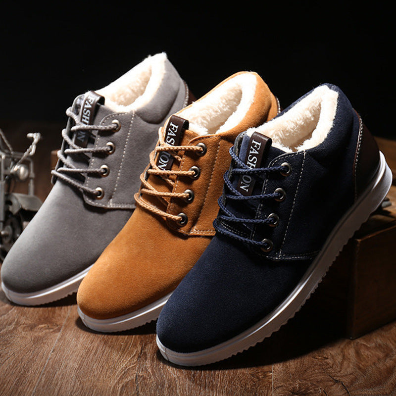 The winter Men casual shoes breathable shoes 1200 British tide scrub and cotton shoes