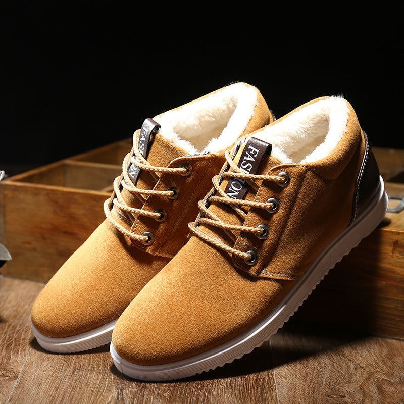The winter Men casual shoes breathable shoes 1200 British tide scrub and cotton shoes