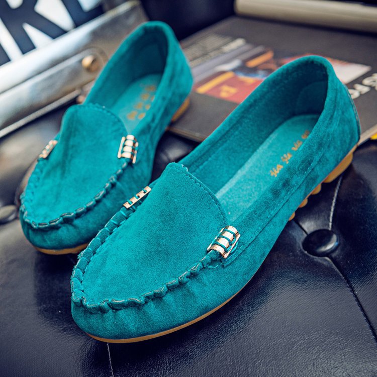 Peas Shoes Women New Wild Flat Low-top Shoes Women Single Shoes Nurse Shoes , Women Casual Shoes