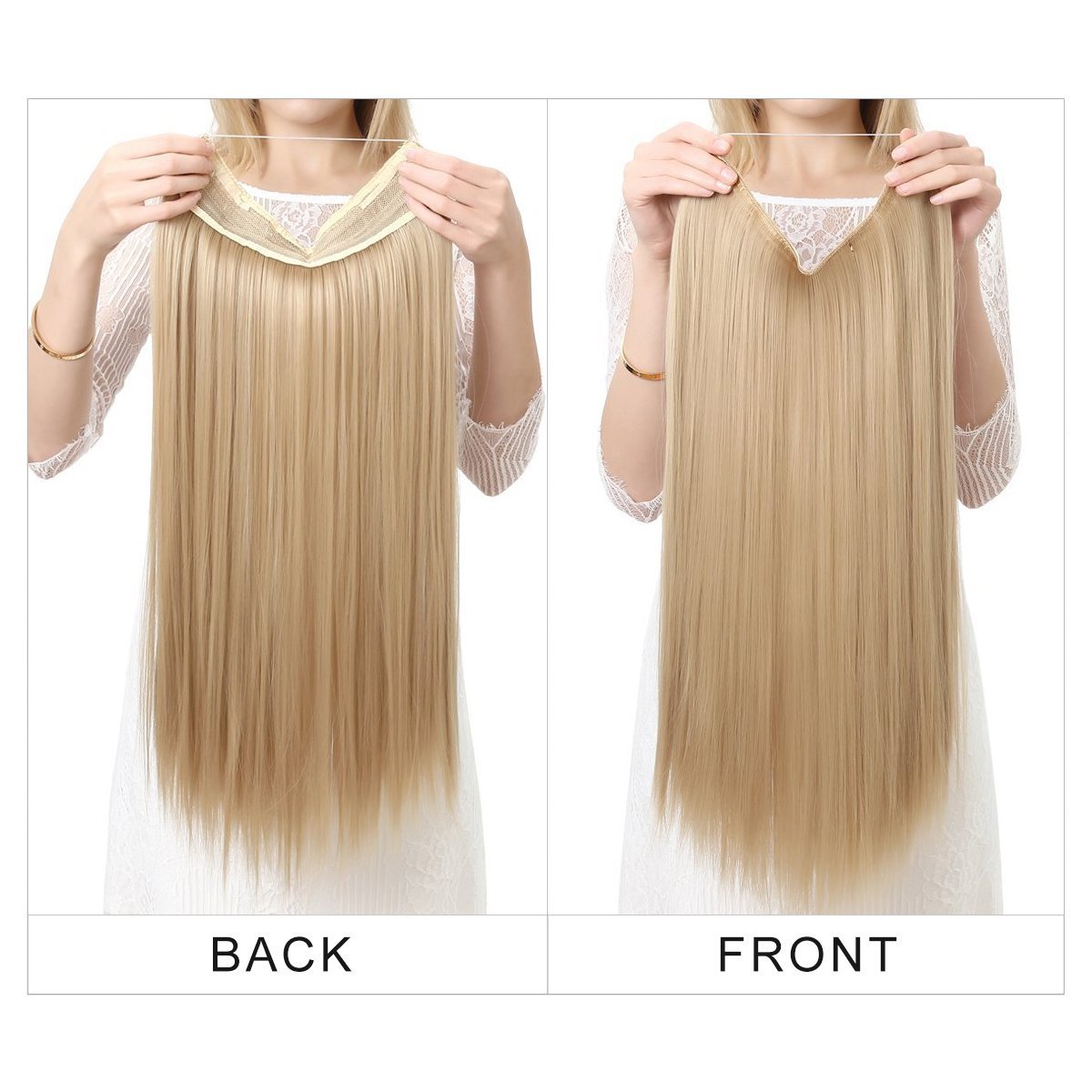 Wigs Women&#039;s Natural Wigs, One-piece Long Straight Hair, High-temperature Silk Fish Line Hair Extensions