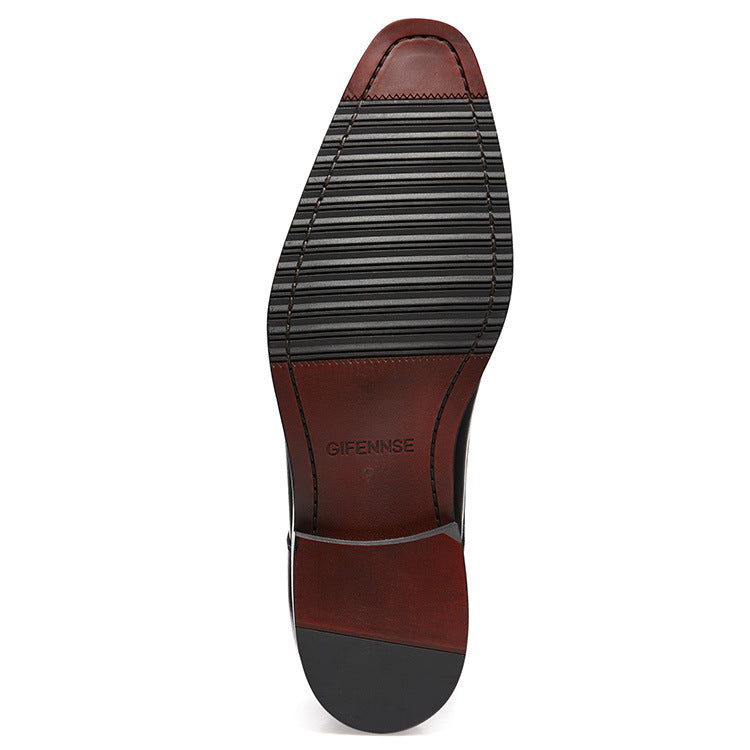 Casual Men Shoes Cowhide British Leather Shoes , Leather Shoes Men Business Leather Shoes Royal's Choice