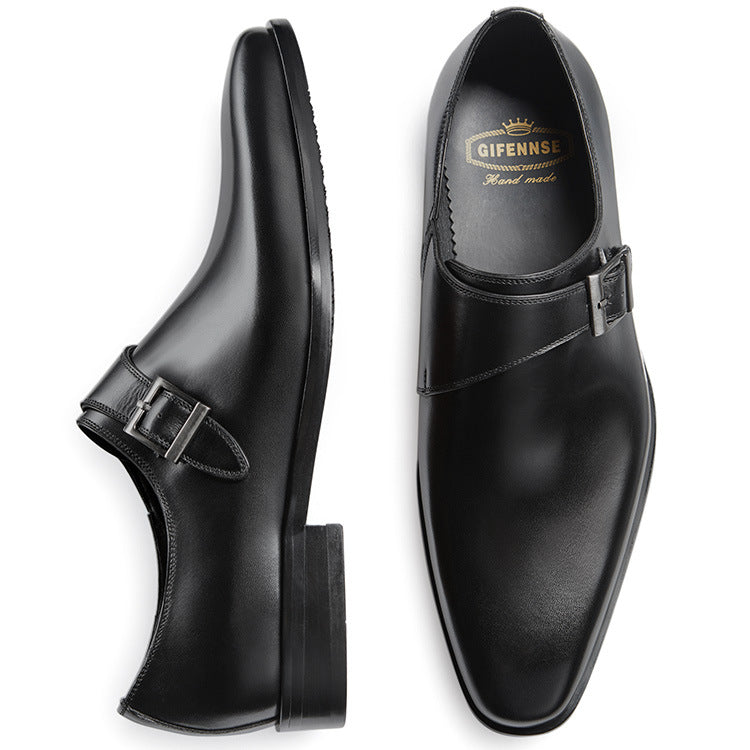 Casual Men Shoes Cowhide British Leather Shoes , Leather Shoes Men Business Leather Shoes Royal's Choice