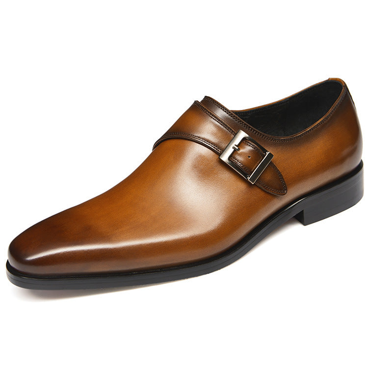 Casual Men Shoes Cowhide British Leather Shoes , Leather Shoes Men Business Leather Shoes Royal's Choice