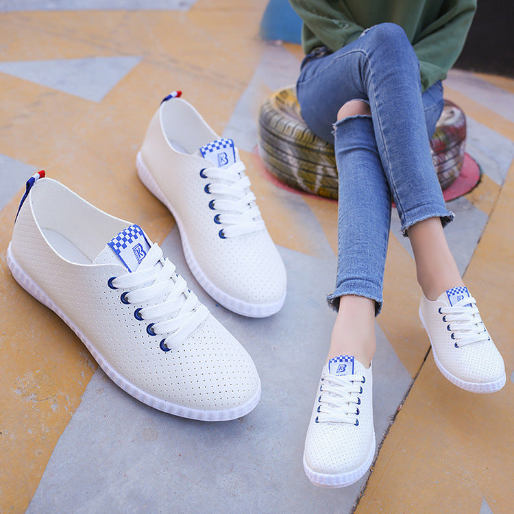 New summer student White shoes lady flat Strappy running shoes women shoes wholesale