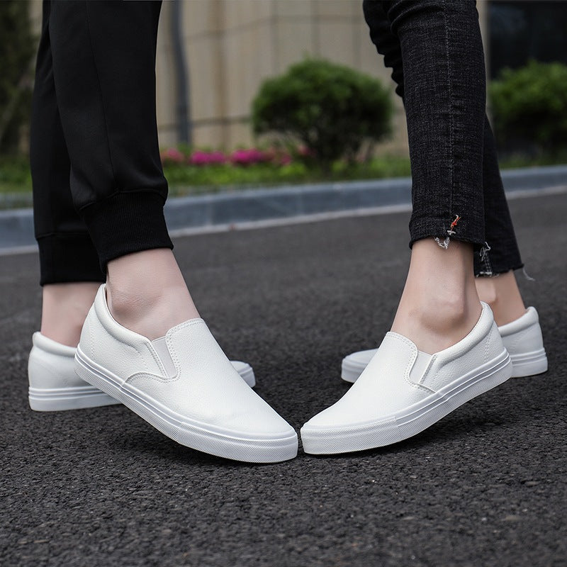 Business Work Shoes 45 Yards Leather Shoes Summer Cross-border Men Shoes A Pedal Small White Shoes Men  Lazy Shoes Skateboard Shoes