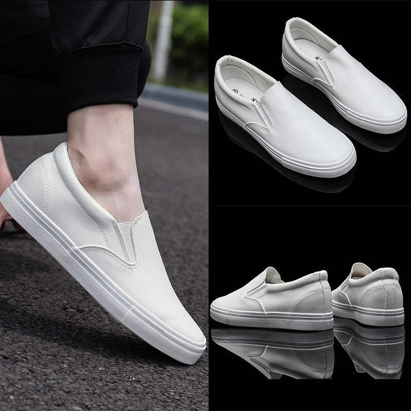 Business Work Shoes 45 Yards Leather Shoes Summer Cross-border Men Shoes A Pedal Small White Shoes Men  Lazy Shoes Skateboard Shoes
