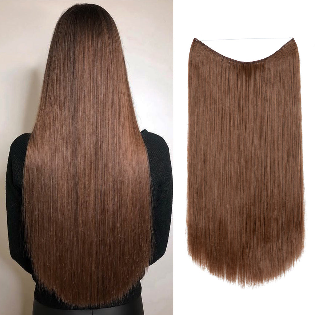 Wigs Women&#039;s Natural Wigs, One-piece Long Straight Hair, High-temperature Silk Fish Line Hair Extensions