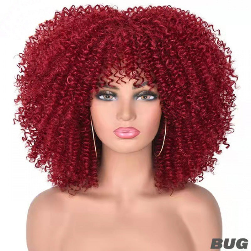 Small Curly Hair Wigs Headgear - Cross-border European And American Chemical Fiber Wigs Full Head Hair Female Manufacturers African