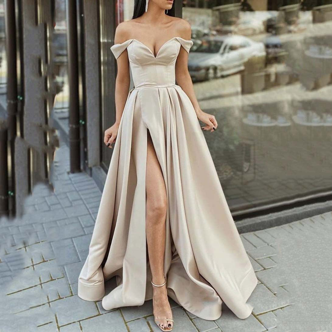 Spring New Cross-border European And American Women Multi-color Tube Top V-neck Backless Swing Dress