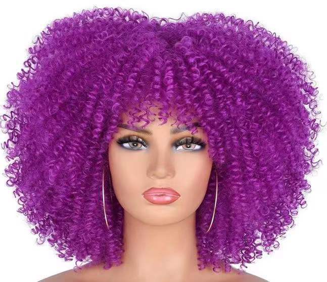 Small Curly Hair Wigs Headgear - Cross-border European And American Chemical Fiber Wigs Full Head Hair Female Manufacturers African