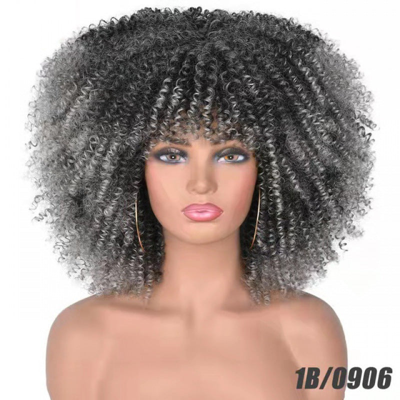 Small Curly Hair Wigs Headgear - Cross-border European And American Chemical Fiber Wigs Full Head Hair Female Manufacturers African