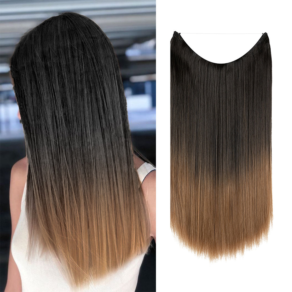 Wigs Women&#039;s Natural Wigs, One-piece Long Straight Hair, High-temperature Silk Fish Line Hair Extensions