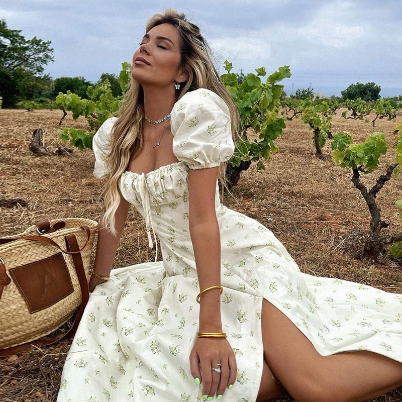 Women's High Temperament Floral Dress , Fashion Holiday Dress New collection 2024