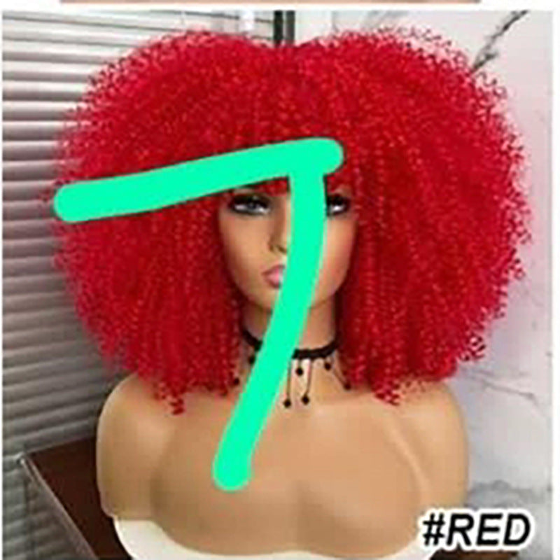 Small Curly Hair Wigs Headgear - Cross-border European And American Chemical Fiber Wigs Full Head Hair Female Manufacturers African
