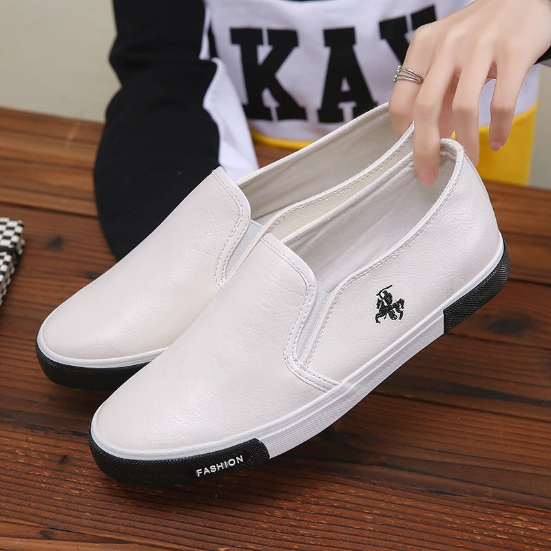 Business Work Shoes 45 Yards Leather Shoes Summer Cross-border Men Shoes A Pedal Small White Shoes Men  Lazy Shoes Skateboard Shoes