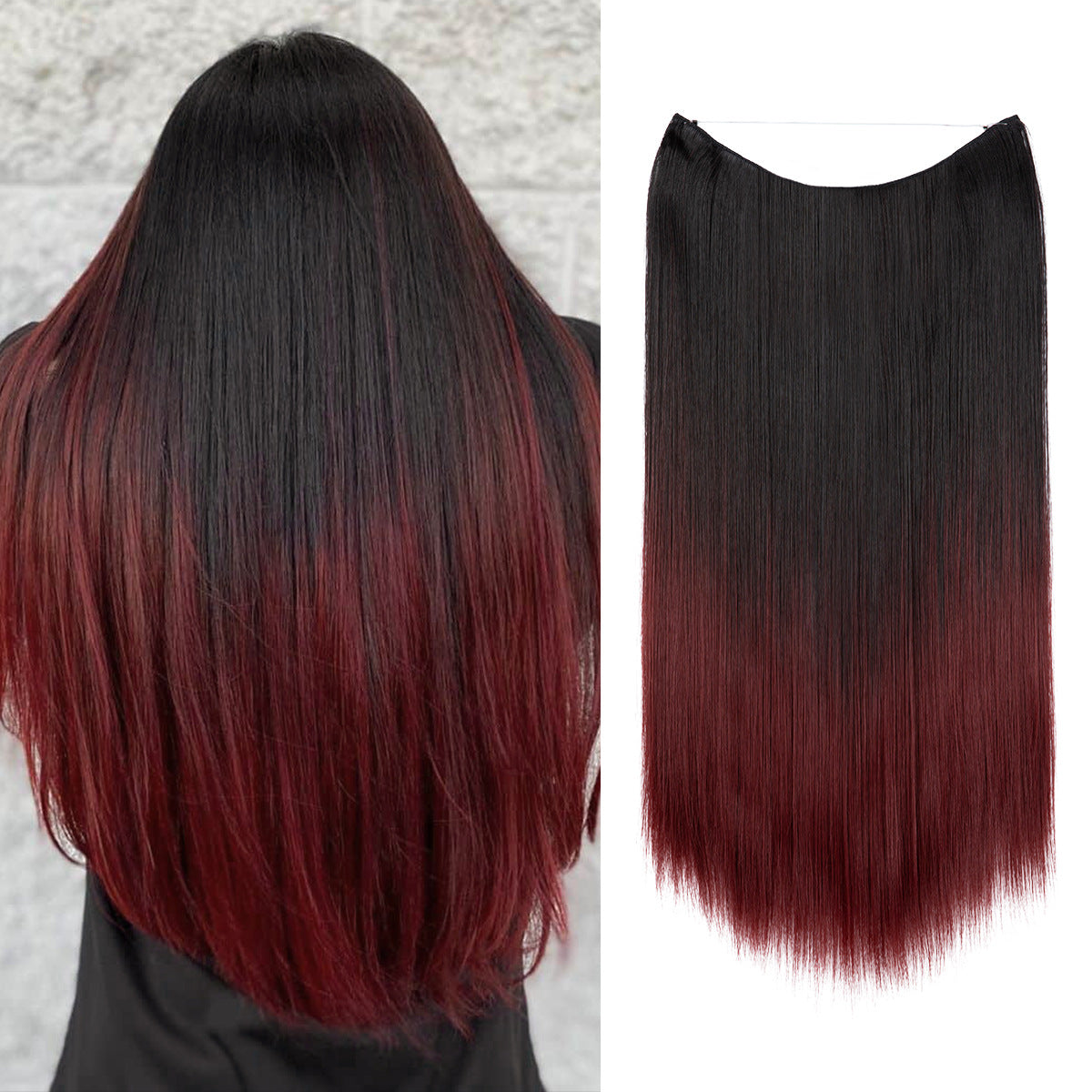 Wigs Women&#039;s Natural Wigs, One-piece Long Straight Hair, High-temperature Silk Fish Line Hair Extensions