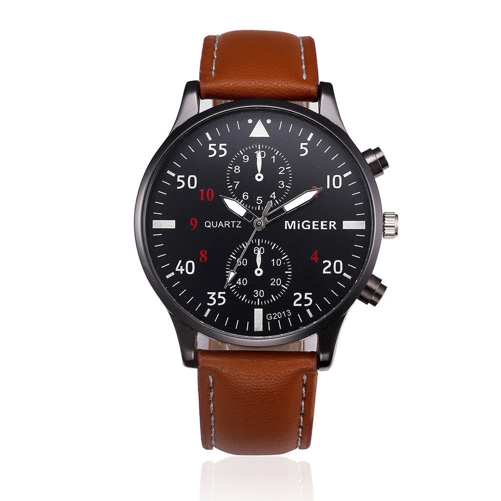 Retro Design Leather Band Watches Men Top Brand Relogio Masculino 2025 NEW Mens Sports Clock Analog Quartz Wrist Watches